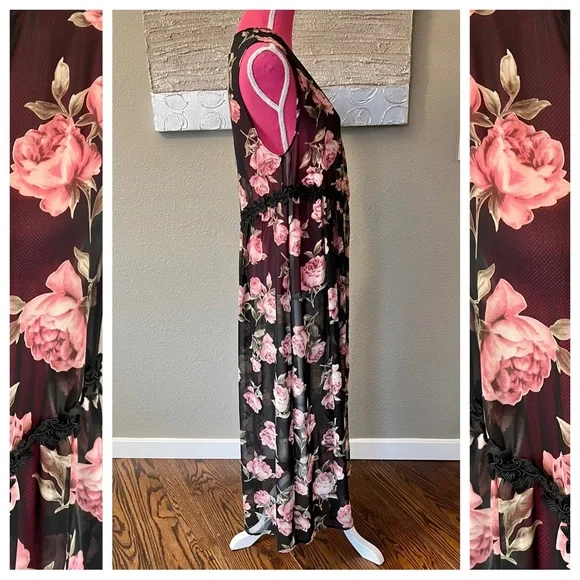 OS Floor-length Floral Kimono, by Audrey 3+1 - Picture 4 of 8